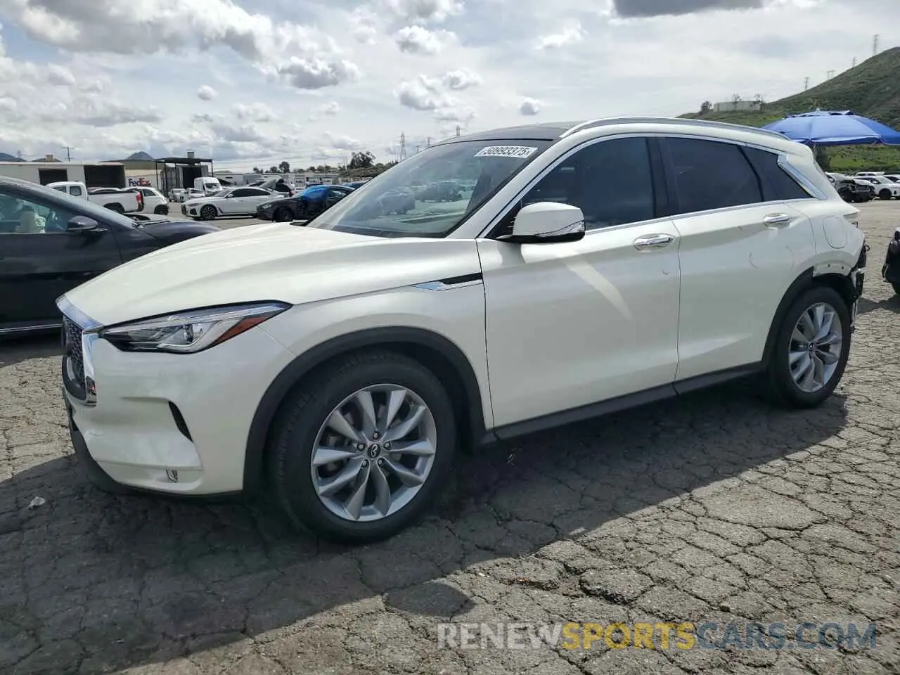 1 Photograph of a damaged car 3PCAJ5M19KF133426 INFINITI QX50 2019