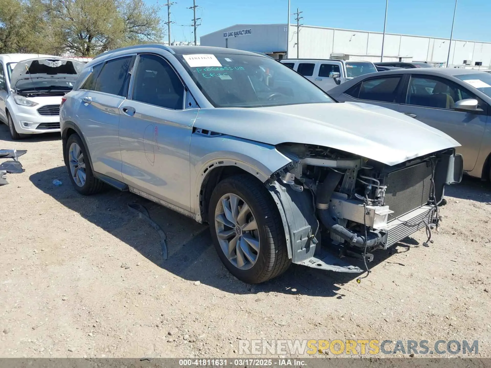 1 Photograph of a damaged car 3PCAJ5M19KF144488 INFINITI QX50 2019