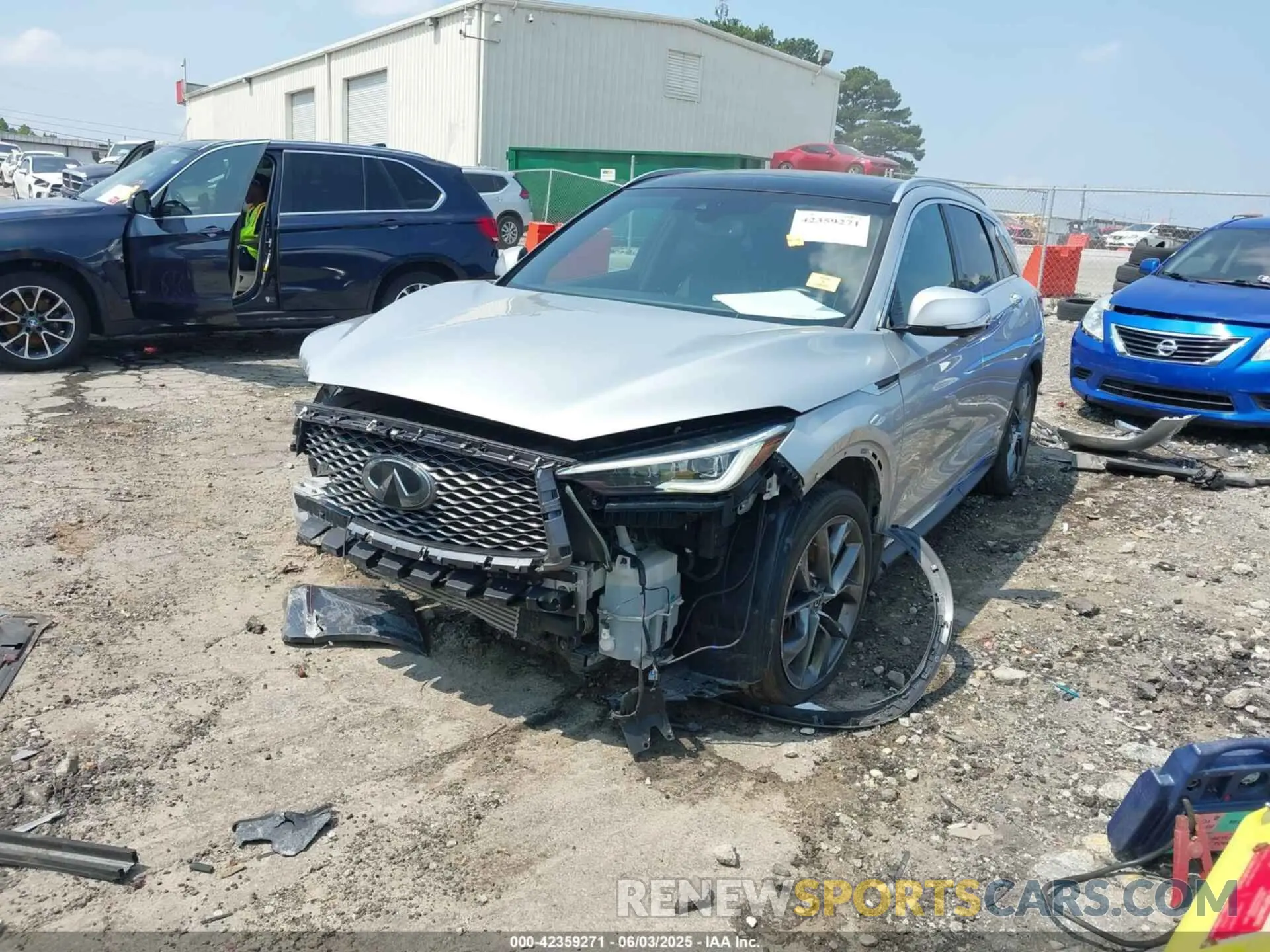 2 Photograph of a damaged car 3PCAJ5M1XKF119258 INFINITI QX50 2019