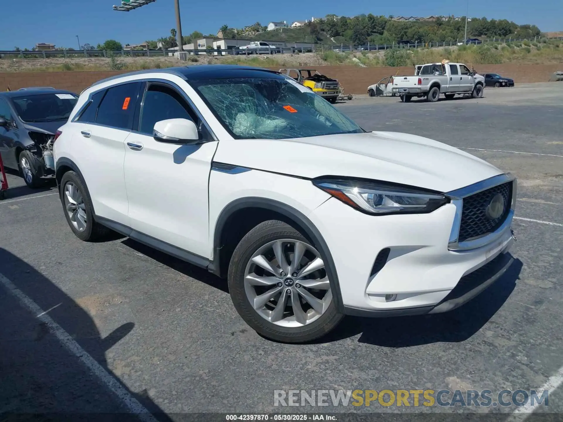 1 Photograph of a damaged car 3PCAJ5M1XKF132897 INFINITI QX50 2019