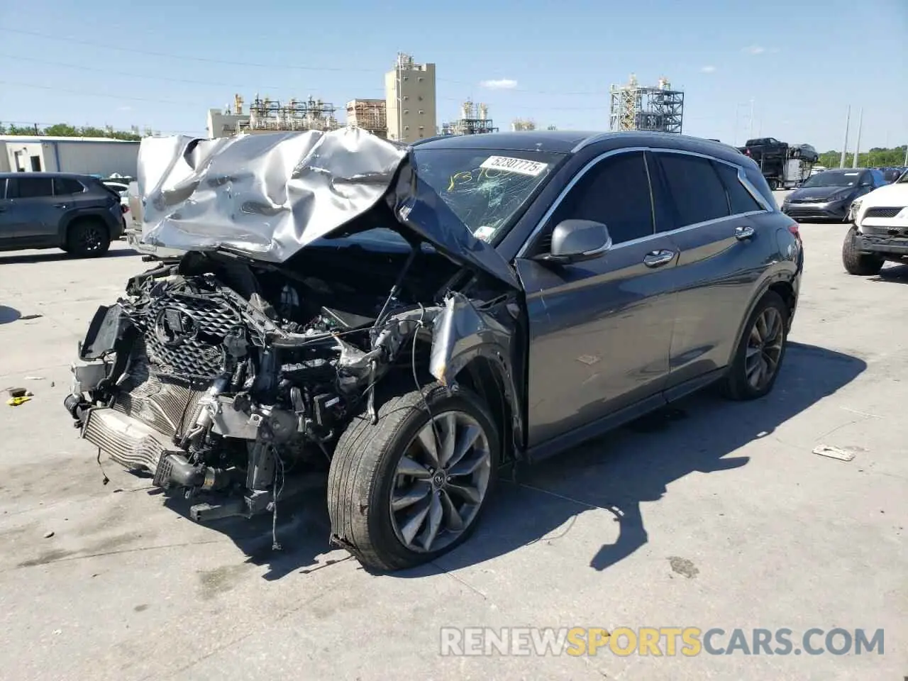 1 Photograph of a damaged car 3PCAJ5M1XKF137050 INFINITI QX50 2019
