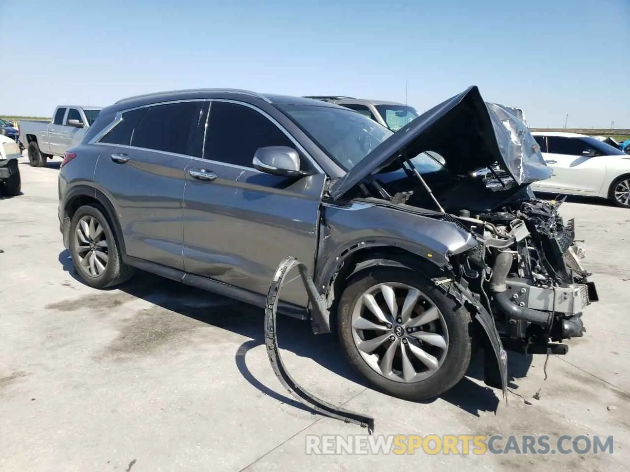 4 Photograph of a damaged car 3PCAJ5M1XKF137050 INFINITI QX50 2019