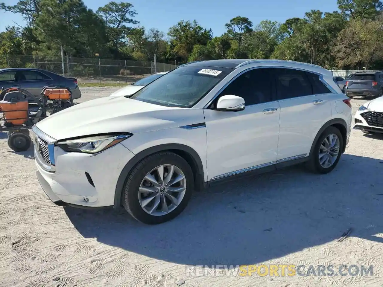 1 Photograph of a damaged car 3PCAJ5M1XKF146248 INFINITI QX50 2019