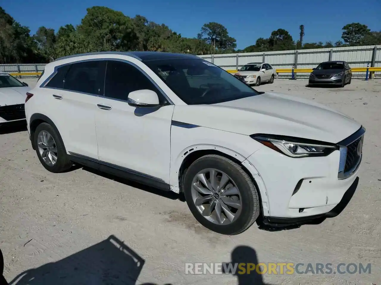 4 Photograph of a damaged car 3PCAJ5M1XKF146248 INFINITI QX50 2019