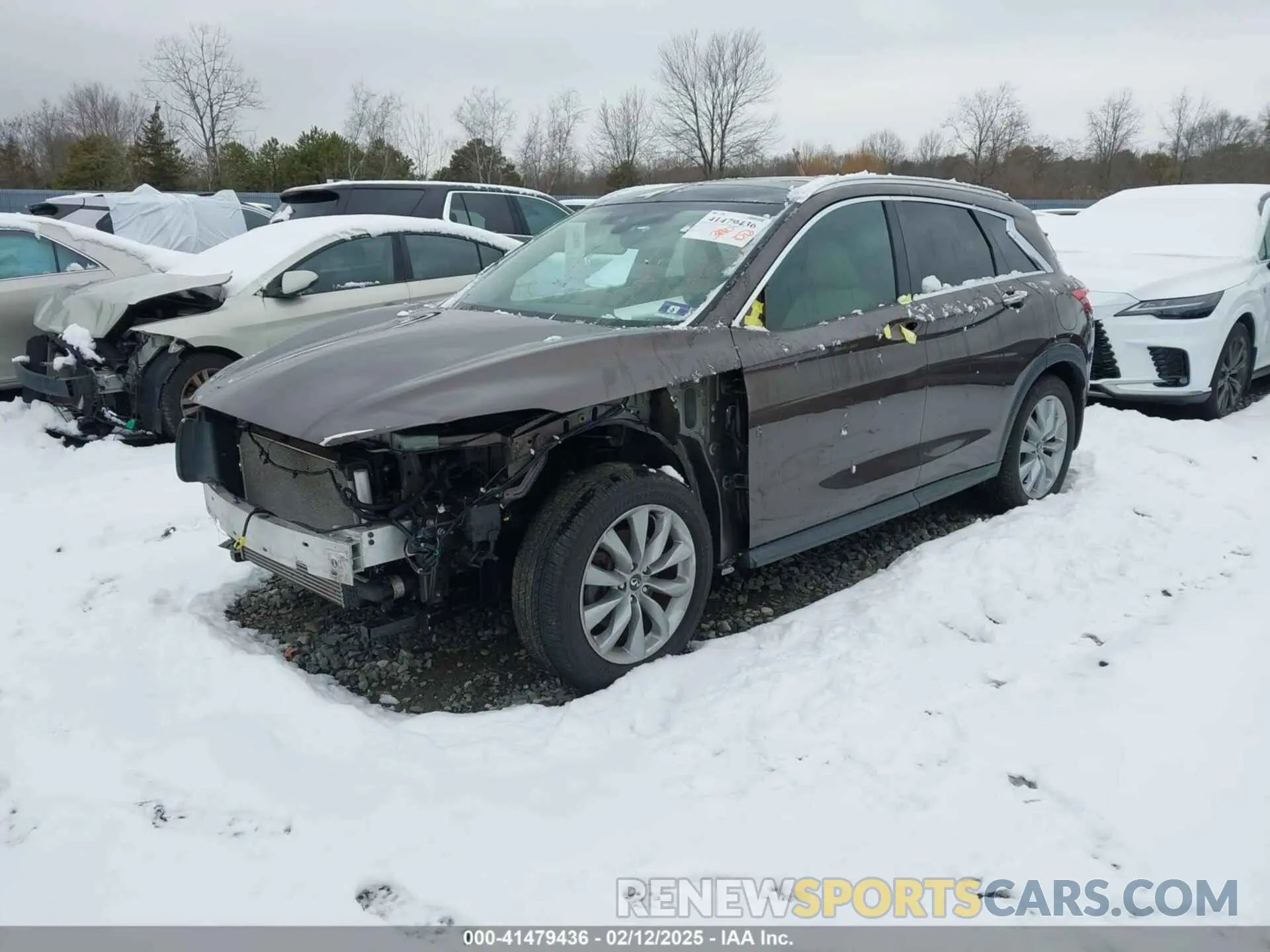 2 Photograph of a damaged car 3PCAJ5M30KF129797 INFINITI QX50 2019