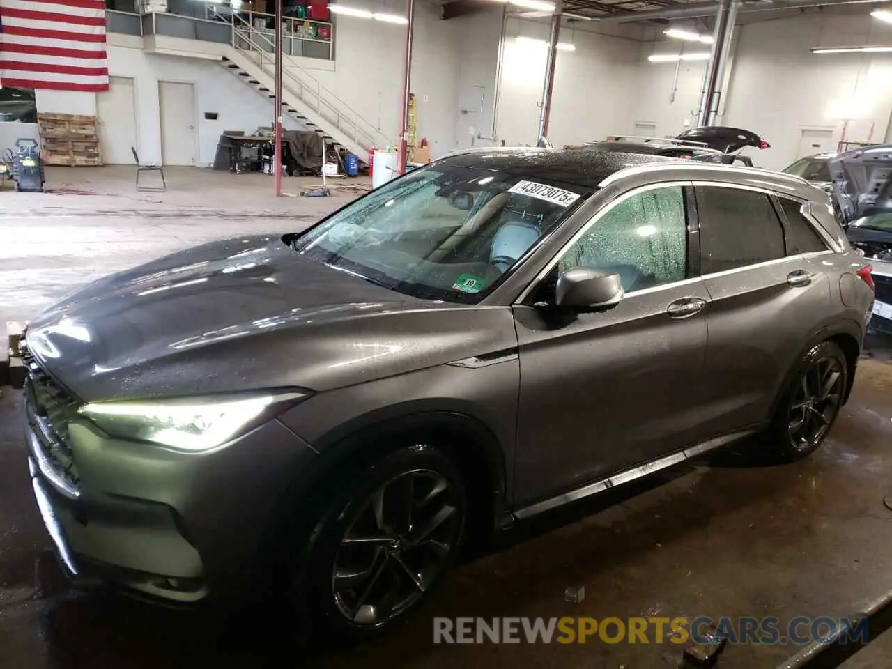 1 Photograph of a damaged car 3PCAJ5M31KF116055 INFINITI QX50 2019