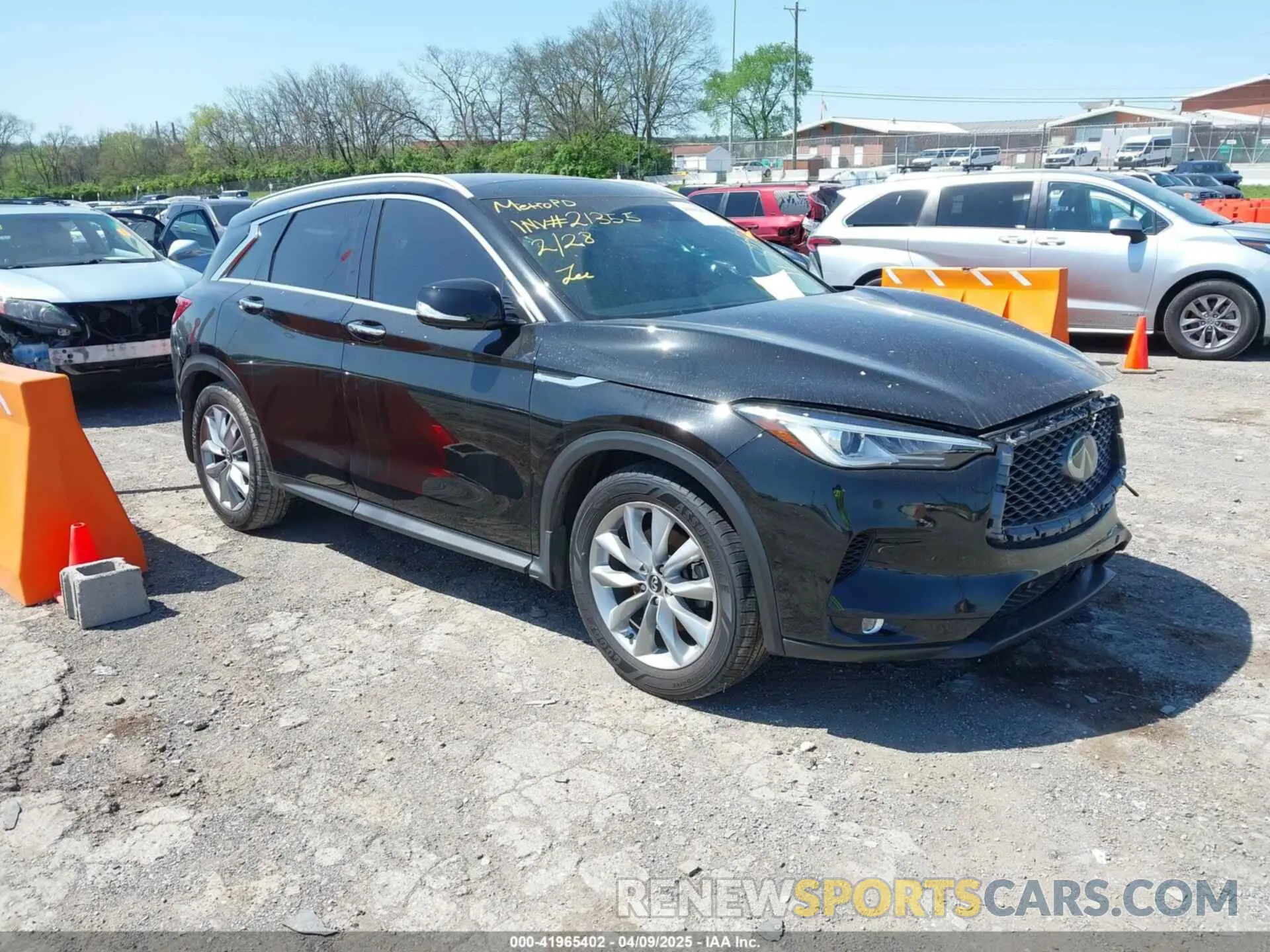 1 Photograph of a damaged car 3PCAJ5M31KF128562 INFINITI QX50 2019