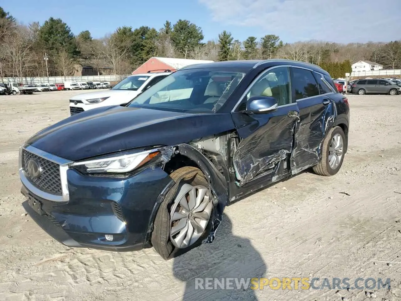 1 Photograph of a damaged car 3PCAJ5M31KF145622 INFINITI QX50 2019