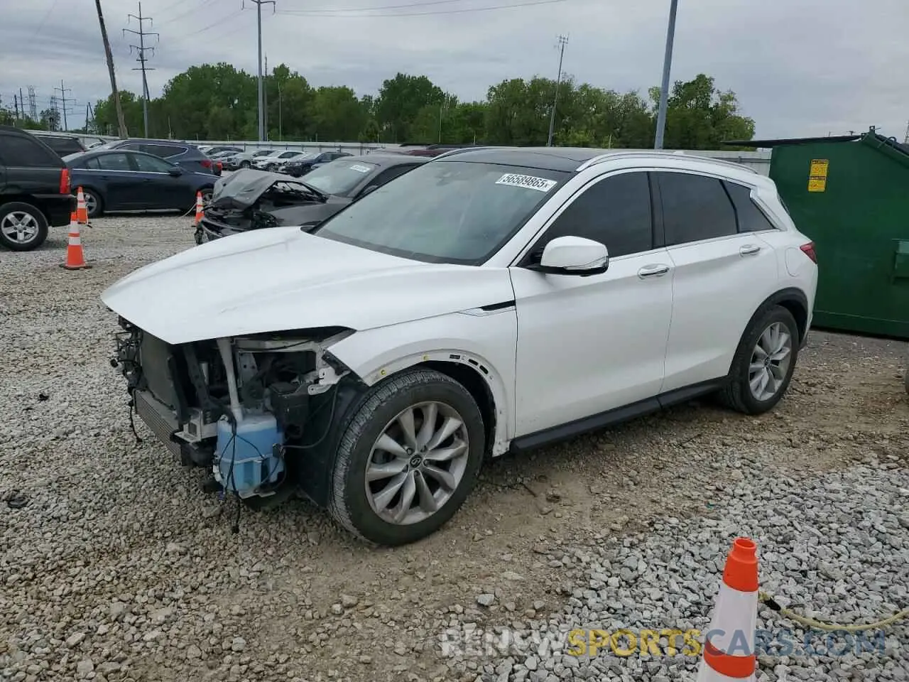 1 Photograph of a damaged car 3PCAJ5M32KF100933 INFINITI QX50 2019