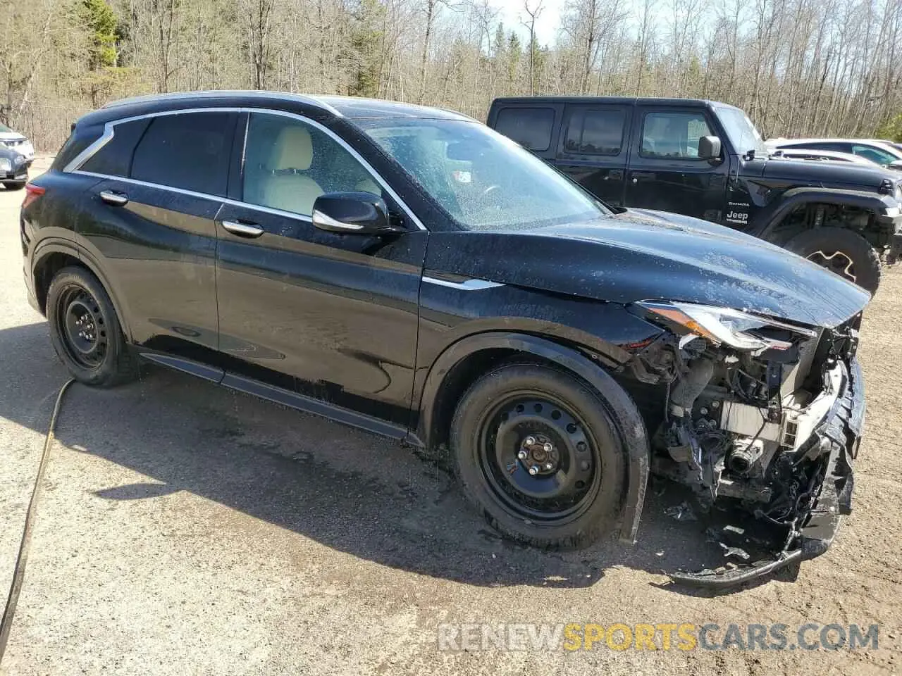 4 Photograph of a damaged car 3PCAJ5M32KF113858 INFINITI QX50 2019