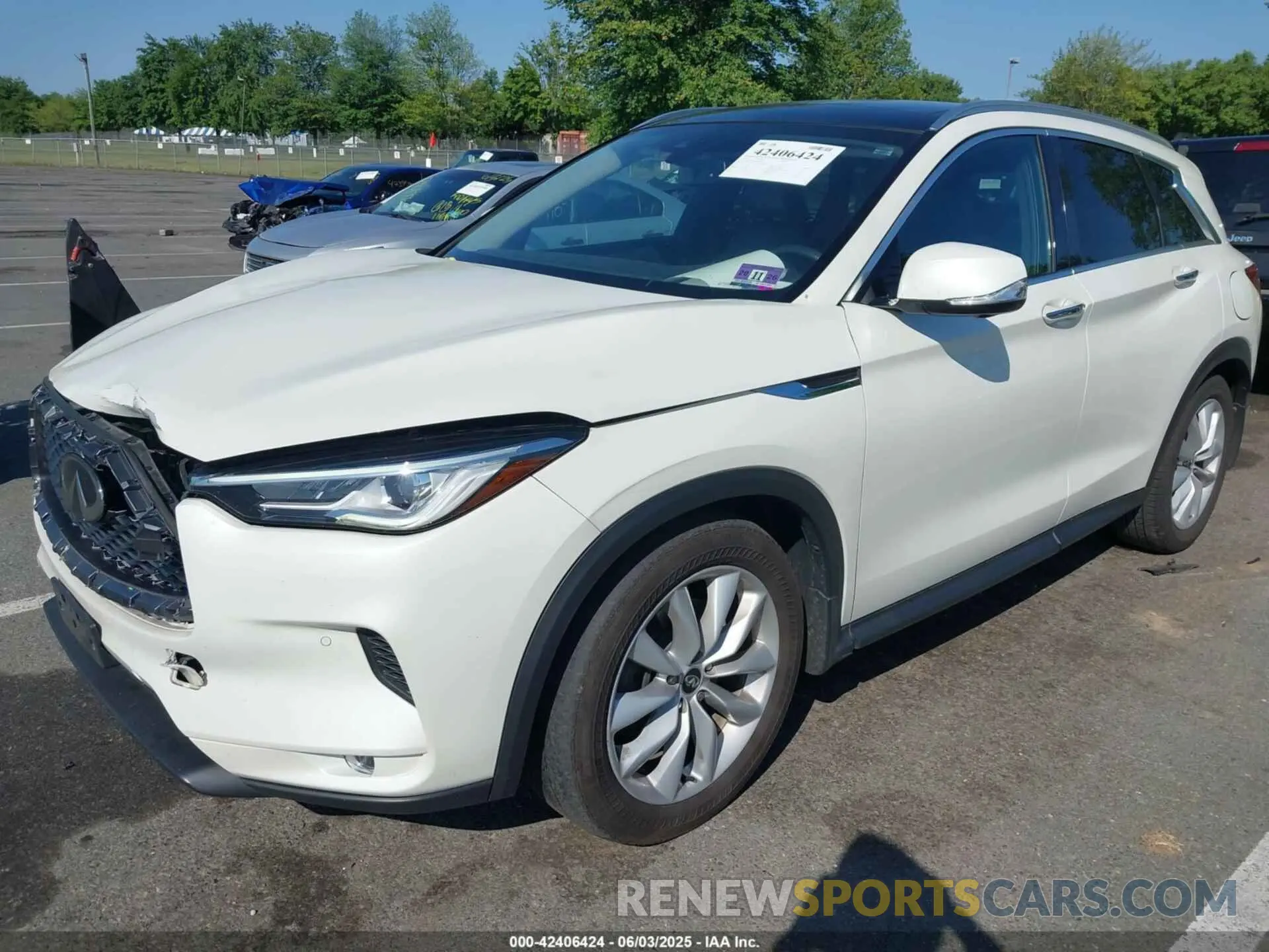 2 Photograph of a damaged car 3PCAJ5M32KF119272 INFINITI QX50 2019