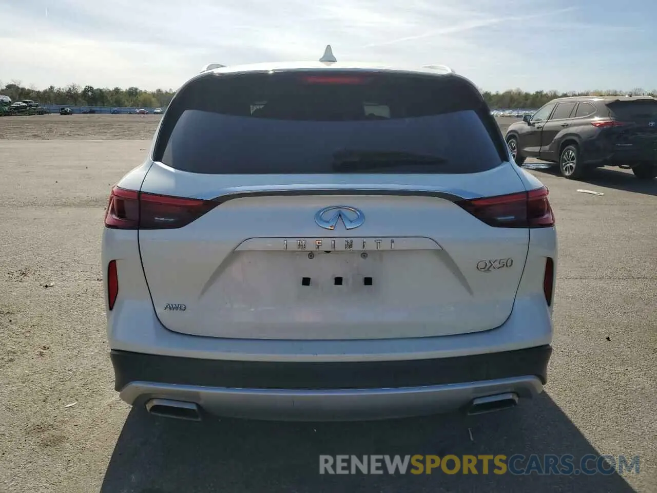 6 Photograph of a damaged car 3PCAJ5M32KF126917 INFINITI QX50 2019