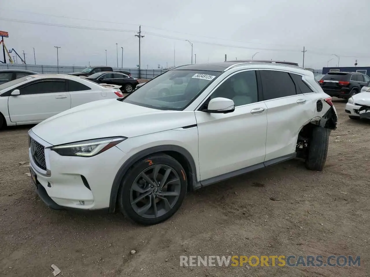 1 Photograph of a damaged car 3PCAJ5M33KF102349 INFINITI QX50 2019