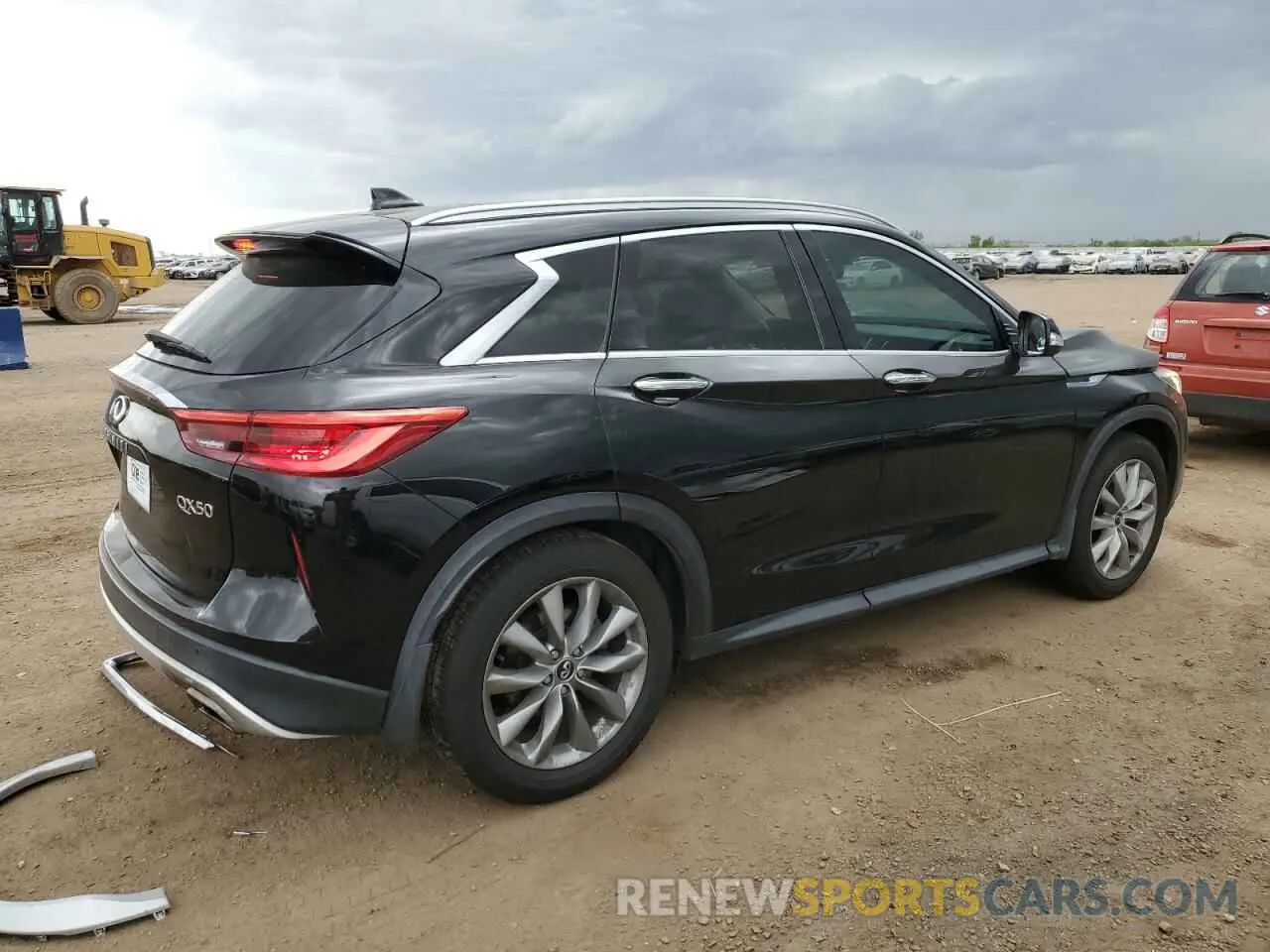 3 Photograph of a damaged car 3PCAJ5M33KF107793 INFINITI QX50 2019