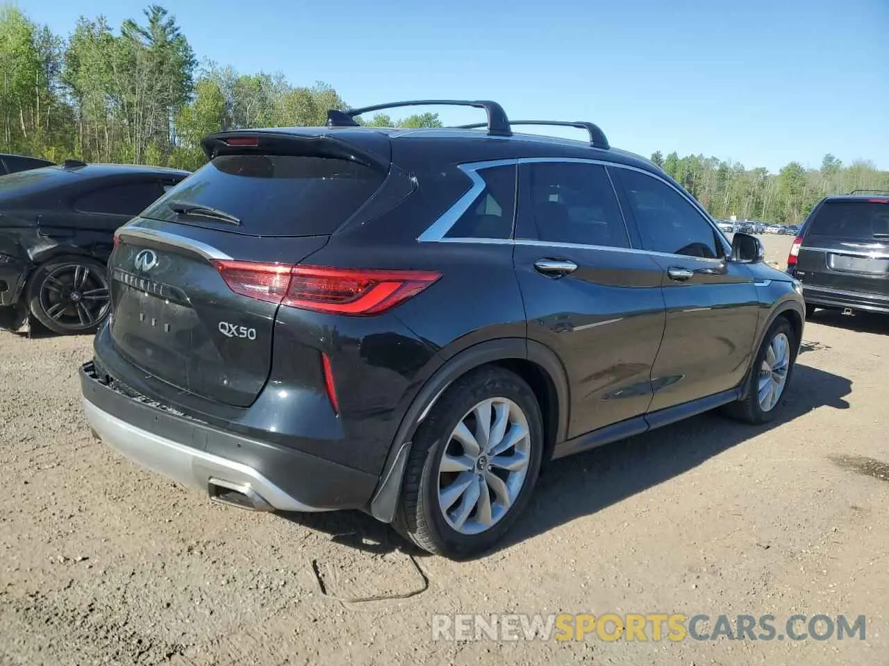 3 Photograph of a damaged car 3PCAJ5M33KF116106 INFINITI QX50 2019