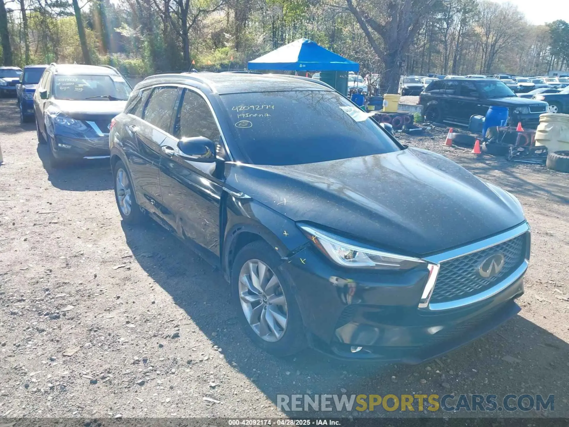 1 Photograph of a damaged car 3PCAJ5M33KF148215 INFINITI QX50 2019