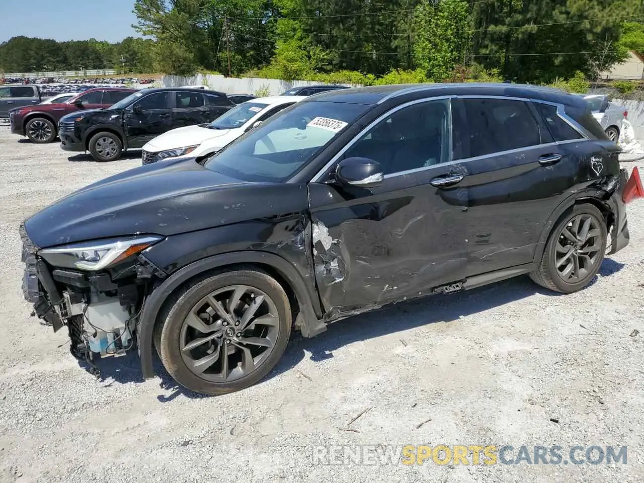 1 Photograph of a damaged car 3PCAJ5M34KF103929 INFINITI QX50 2019