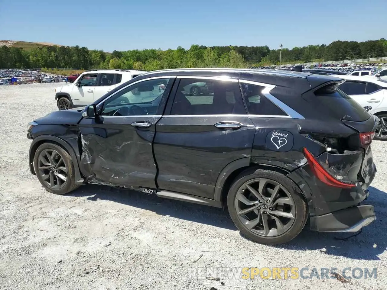 2 Photograph of a damaged car 3PCAJ5M34KF103929 INFINITI QX50 2019