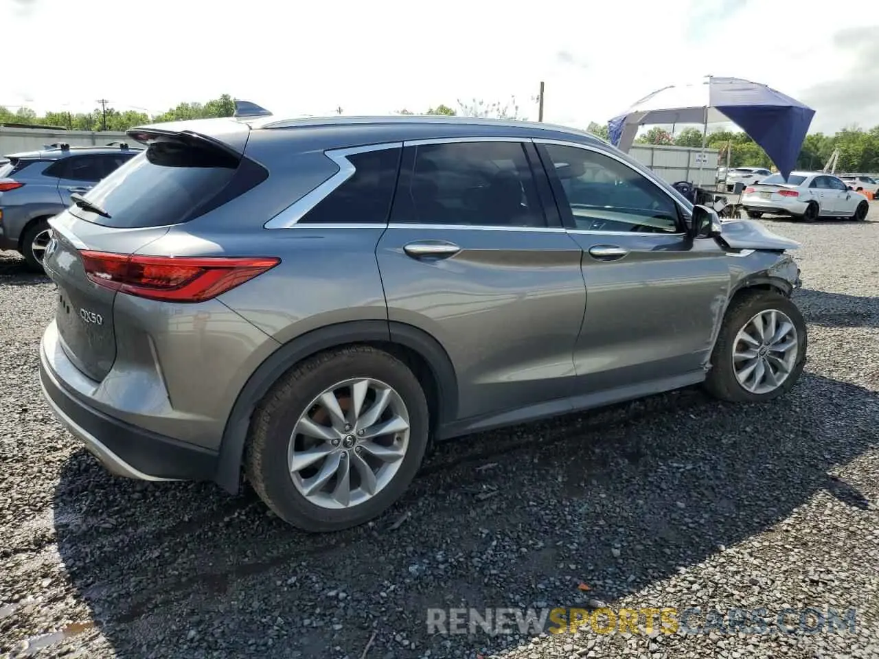 3 Photograph of a damaged car 3PCAJ5M34KF130547 INFINITI QX50 2019