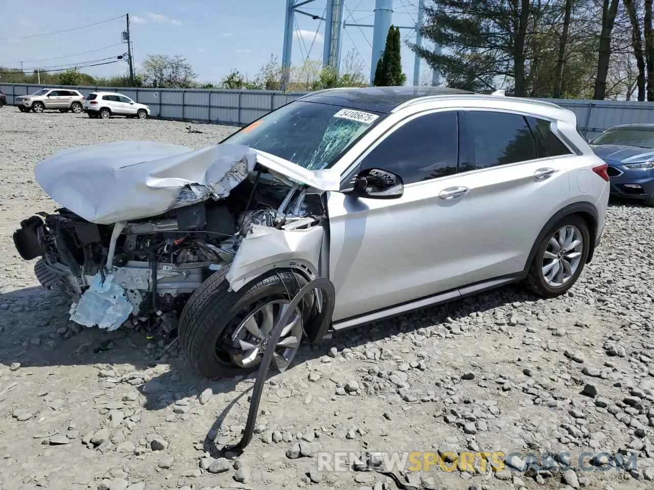 1 Photograph of a damaged car 3PCAJ5M34KF140172 INFINITI QX50 2019