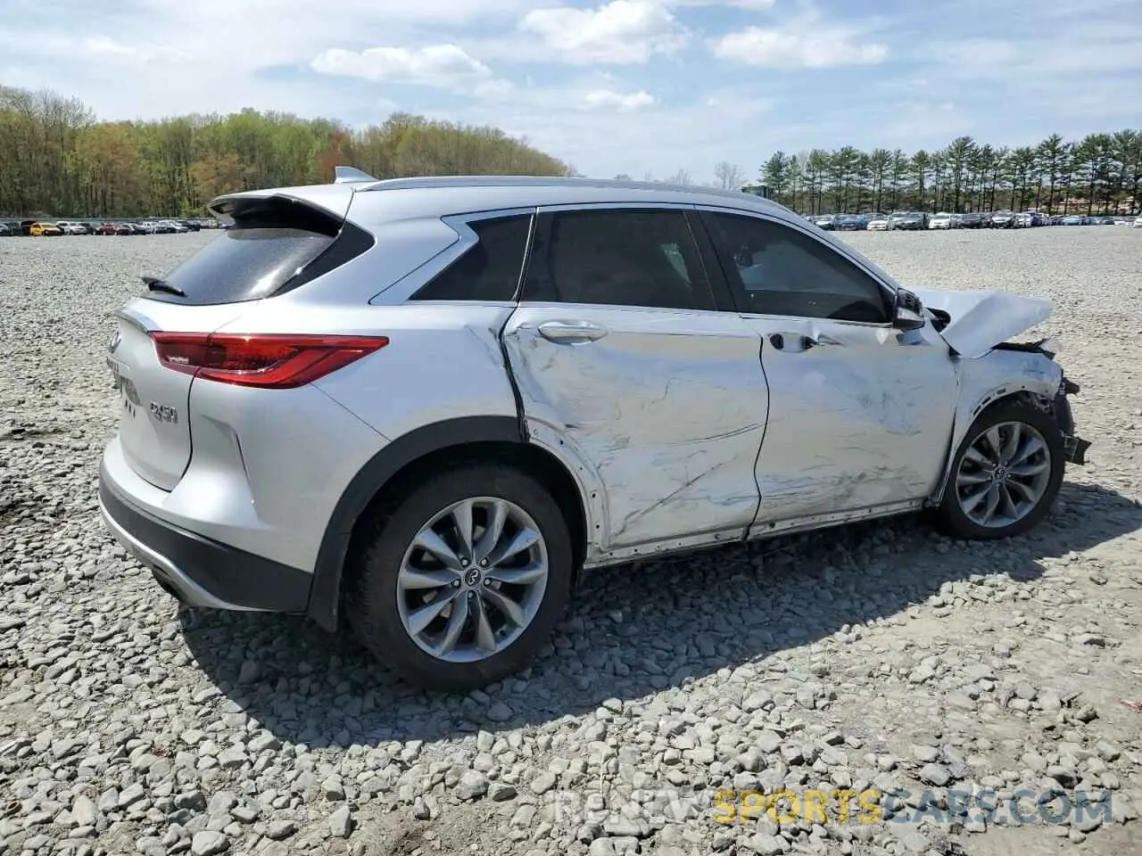 3 Photograph of a damaged car 3PCAJ5M34KF140172 INFINITI QX50 2019