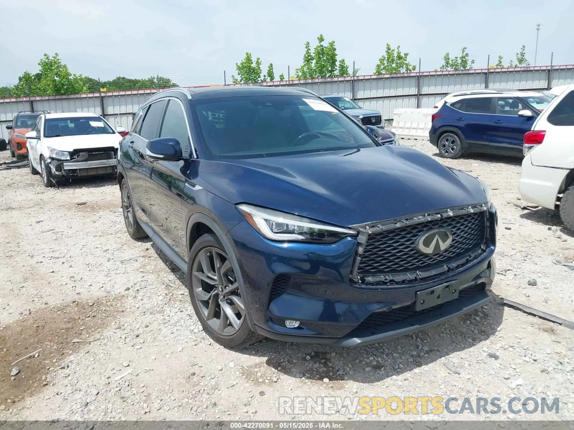 1 Photograph of a damaged car 3PCAJ5M35KF100263 INFINITI QX50 2019