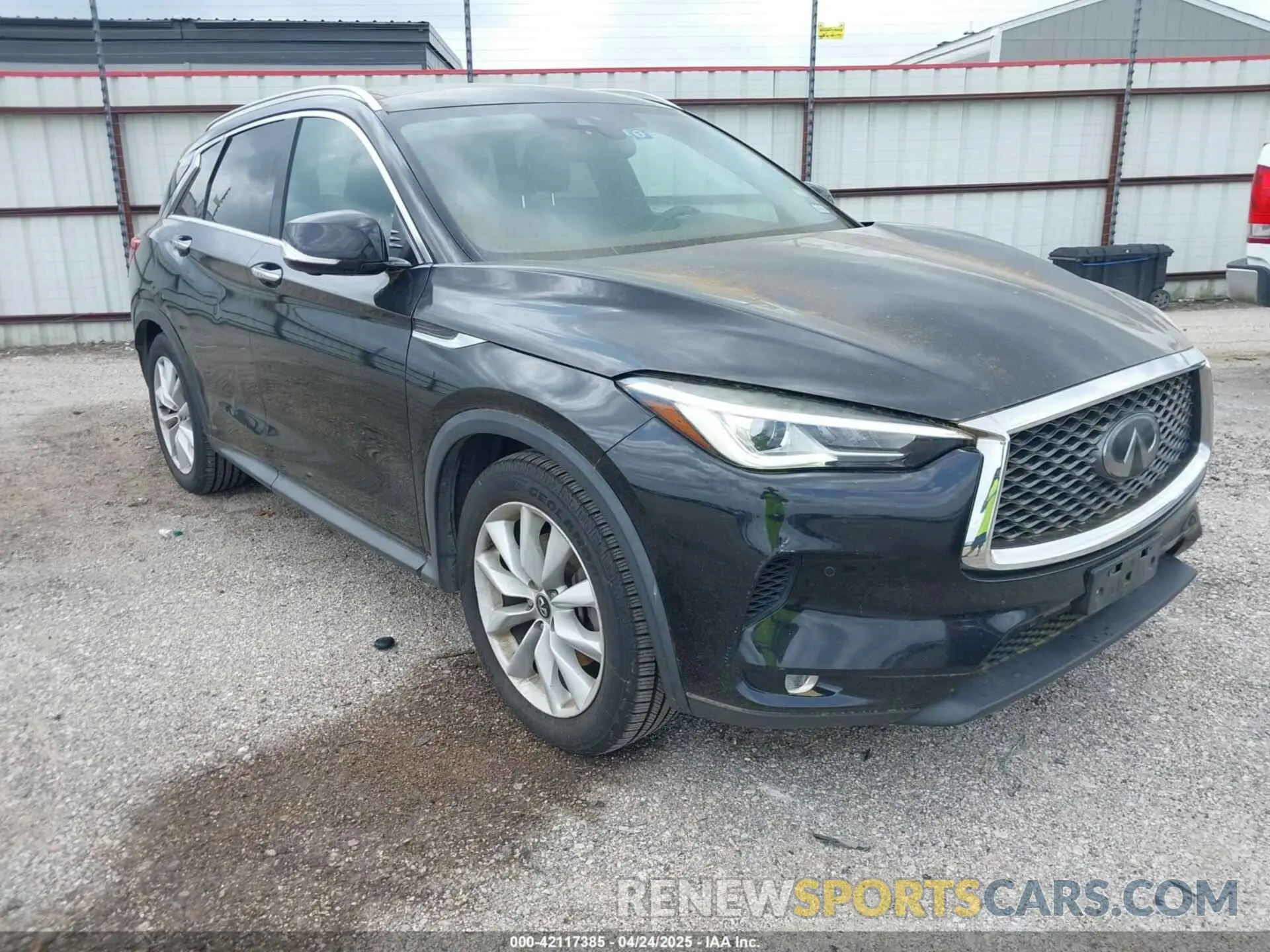1 Photograph of a damaged car 3PCAJ5M35KF100862 INFINITI QX50 2019