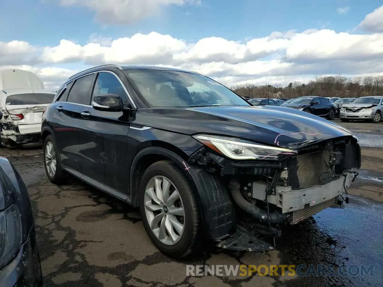 4 Photograph of a damaged car 3PCAJ5M36KF109425 INFINITI QX50 2019