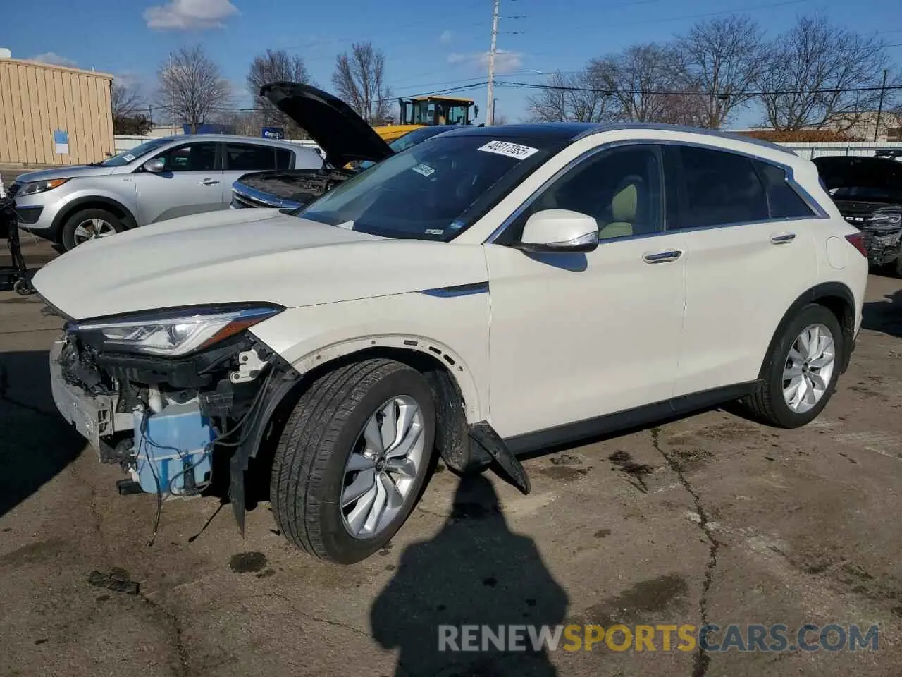 1 Photograph of a damaged car 3PCAJ5M36KF115418 INFINITI QX50 2019