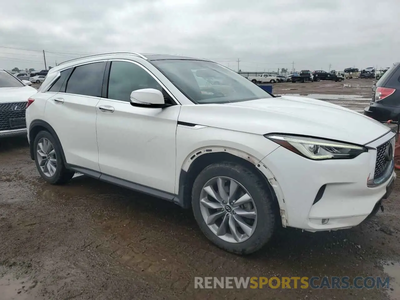 4 Photograph of a damaged car 3PCAJ5M36KF136656 INFINITI QX50 2019