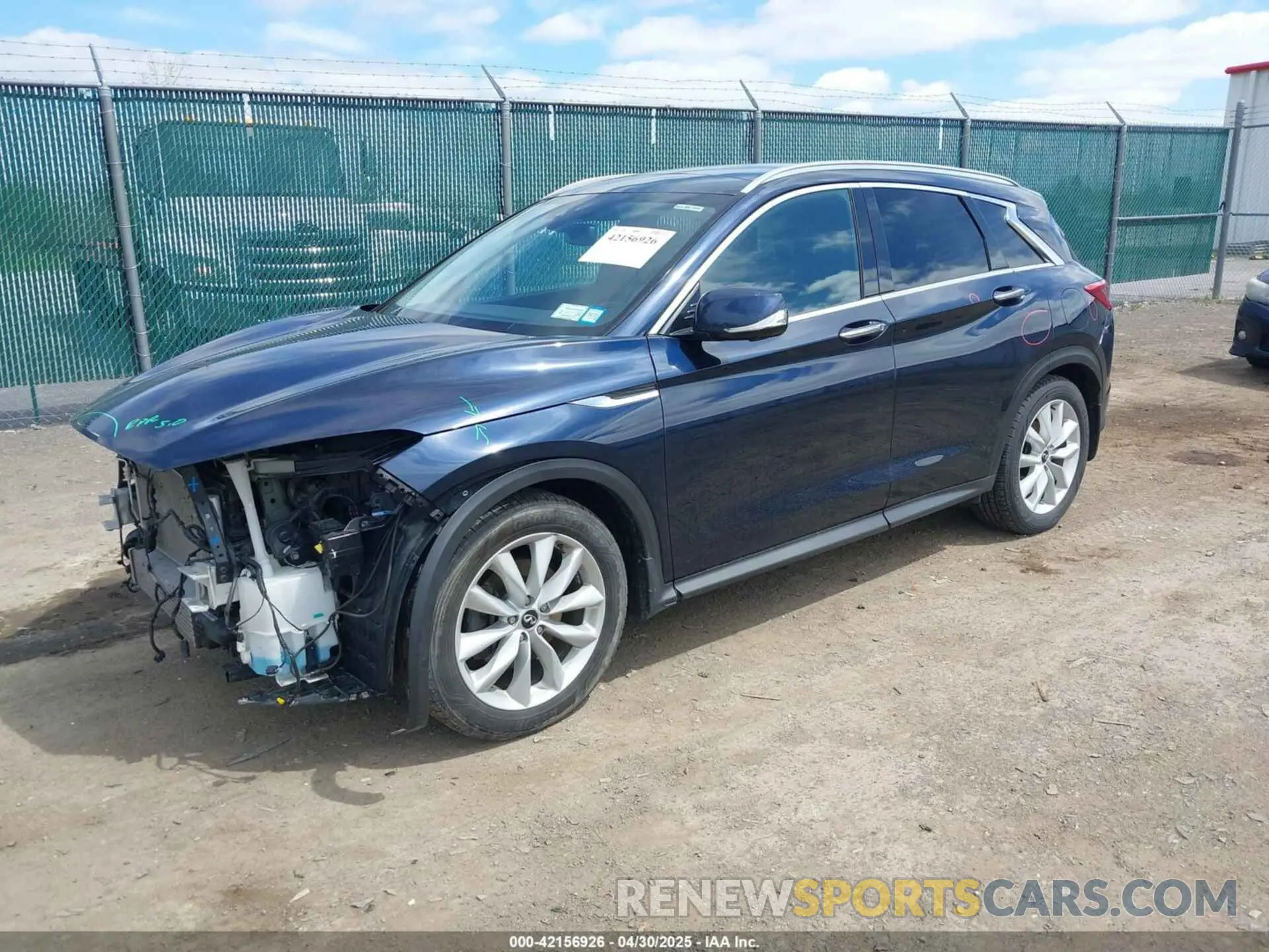 2 Photograph of a damaged car 3PCAJ5M37KF116903 INFINITI QX50 2019