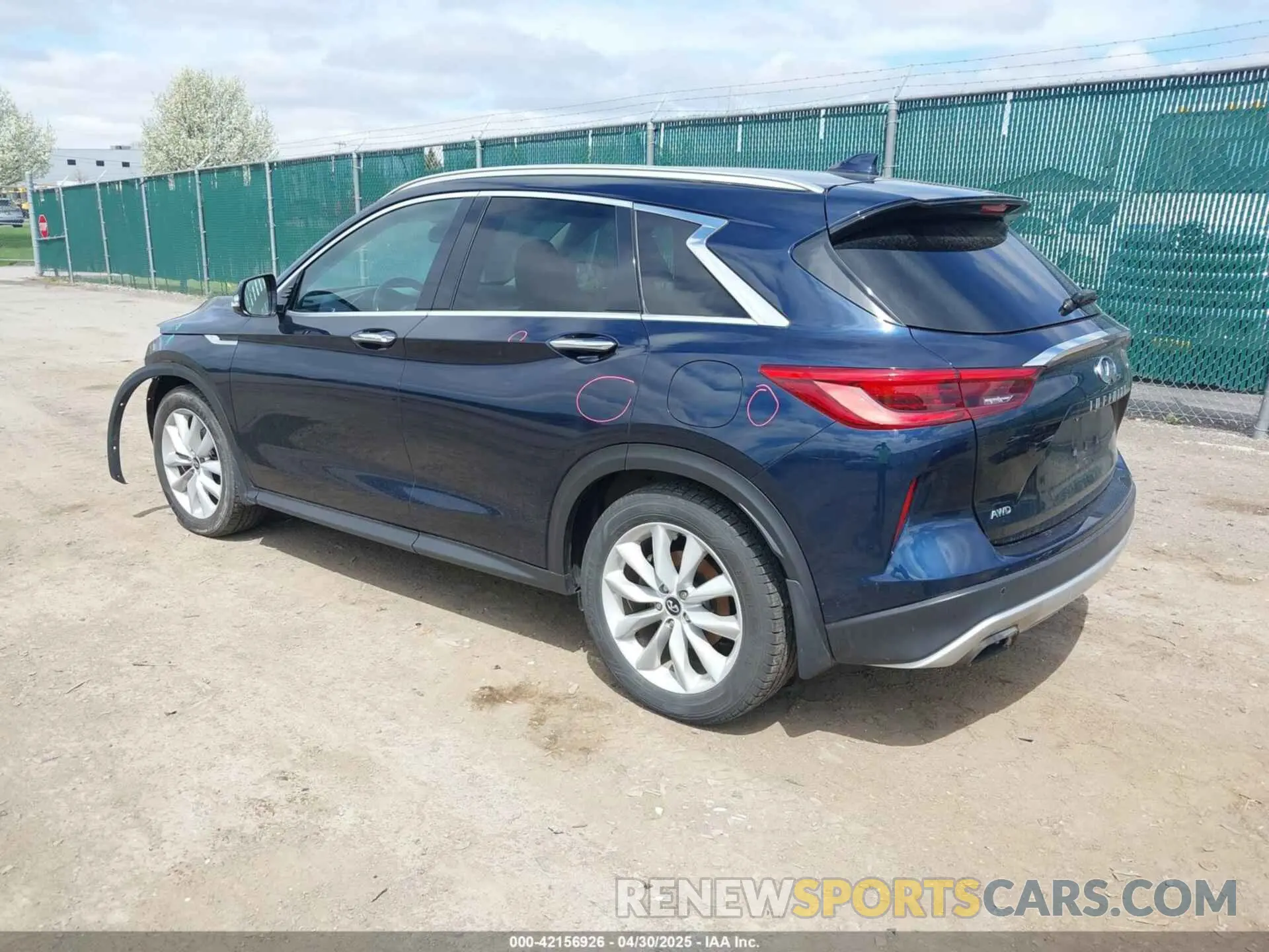 3 Photograph of a damaged car 3PCAJ5M37KF116903 INFINITI QX50 2019