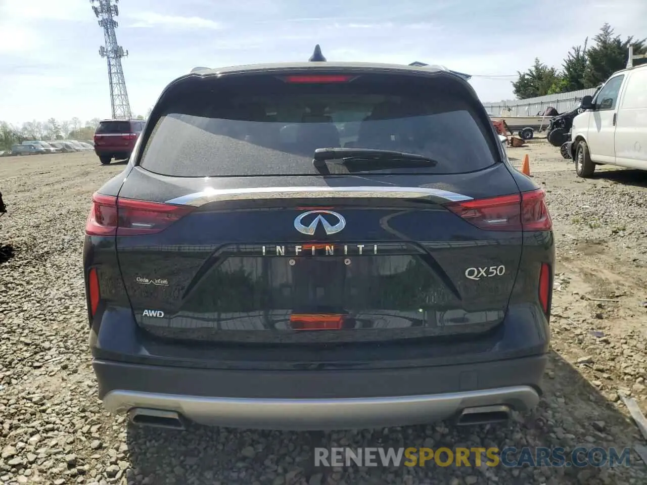 6 Photograph of a damaged car 3PCAJ5M37KF129859 INFINITI QX50 2019