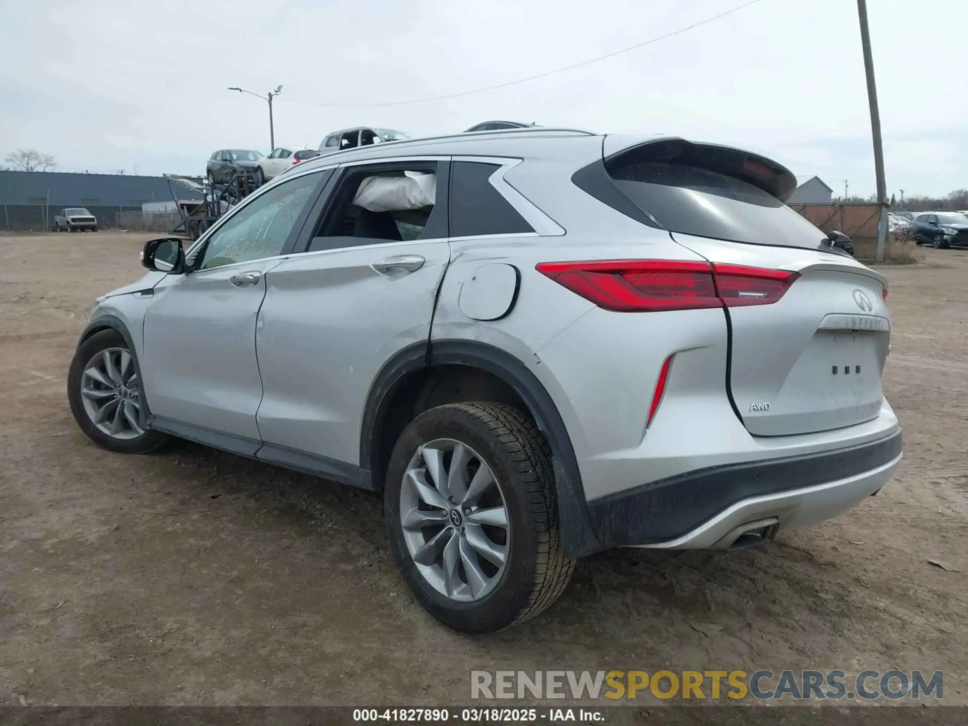 3 Photograph of a damaged car 3PCAJ5M37KF143597 INFINITI QX50 2019