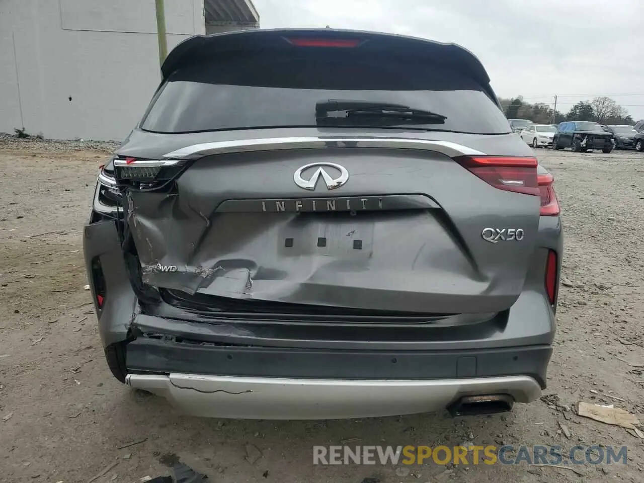 6 Photograph of a damaged car 3PCAJ5M38KF117820 INFINITI QX50 2019