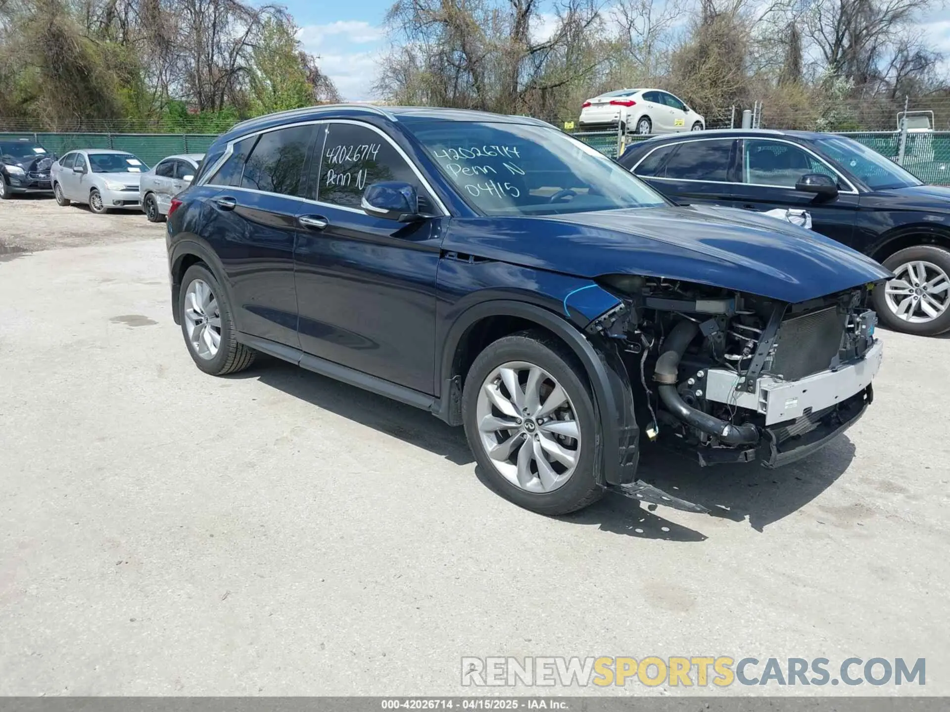 1 Photograph of a damaged car 3PCAJ5M38KF129899 INFINITI QX50 2019