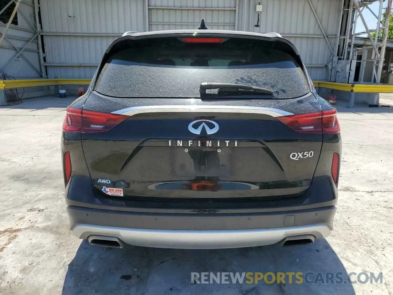 6 Photograph of a damaged car 3PCAJ5M39KF115669 INFINITI QX50 2019
