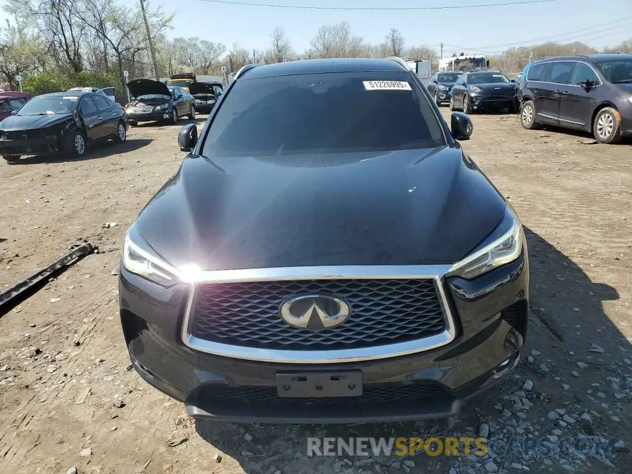 5 Photograph of a damaged car 3PCAJ5M39KF119026 INFINITI QX50 2019