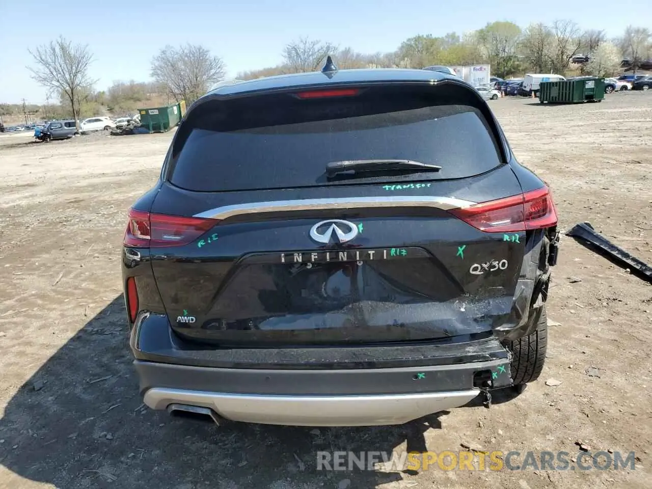 6 Photograph of a damaged car 3PCAJ5M39KF119026 INFINITI QX50 2019