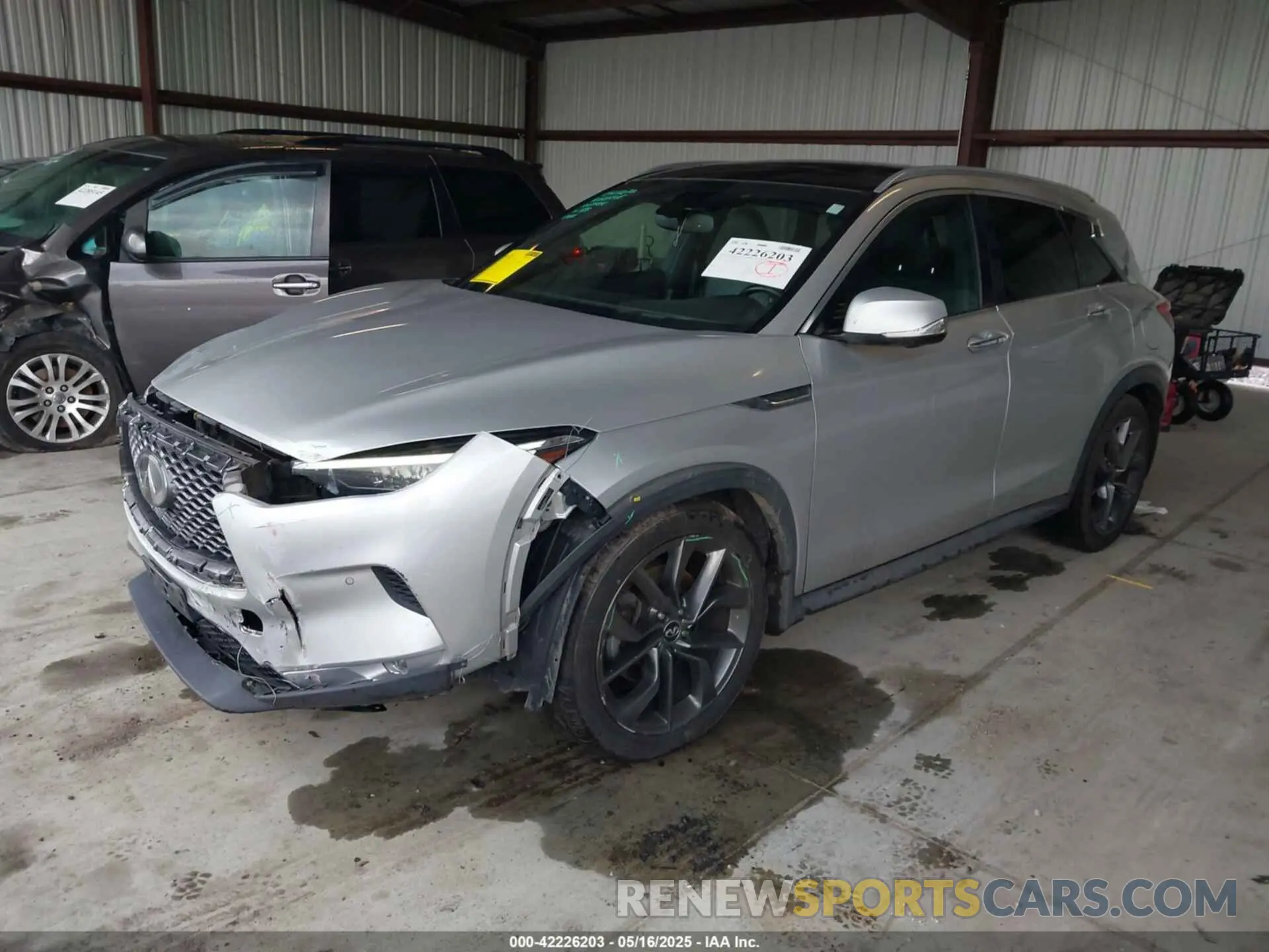 2 Photograph of a damaged car 3PCAJ5M39KF132911 INFINITI QX50 2019