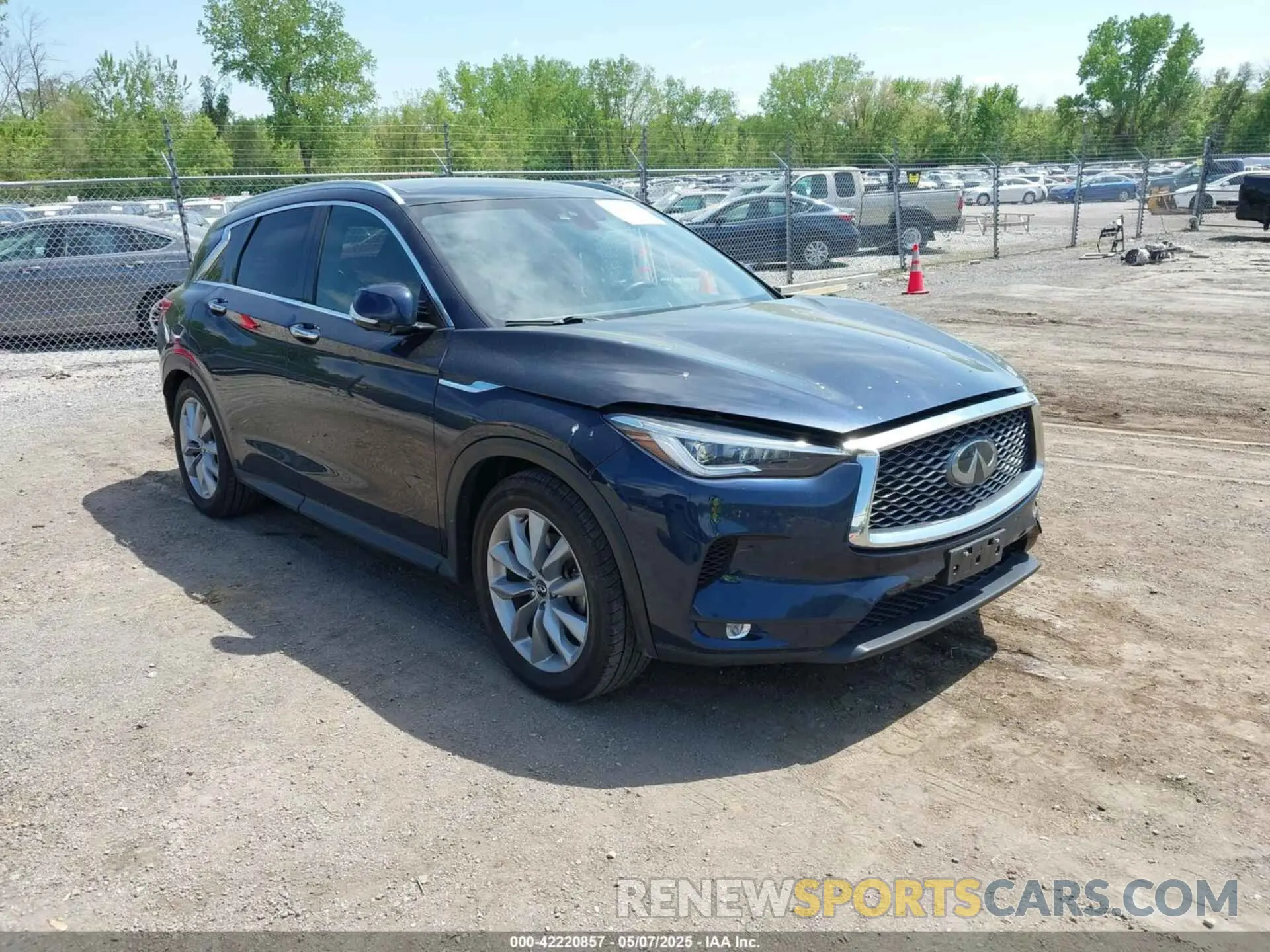 1 Photograph of a damaged car 3PCAJ5M39KF143567 INFINITI QX50 2019