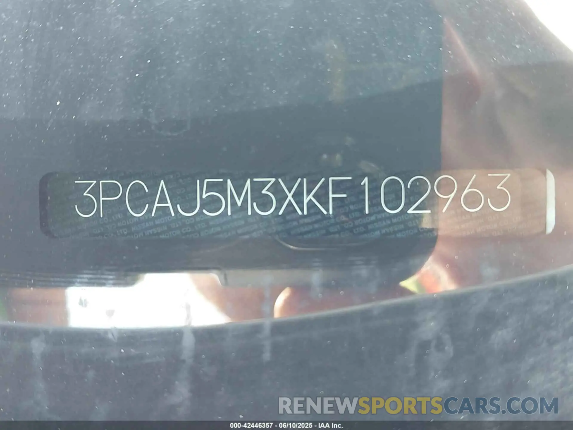 9 Photograph of a damaged car 3PCAJ5M3XKF102963 INFINITI QX50 2019