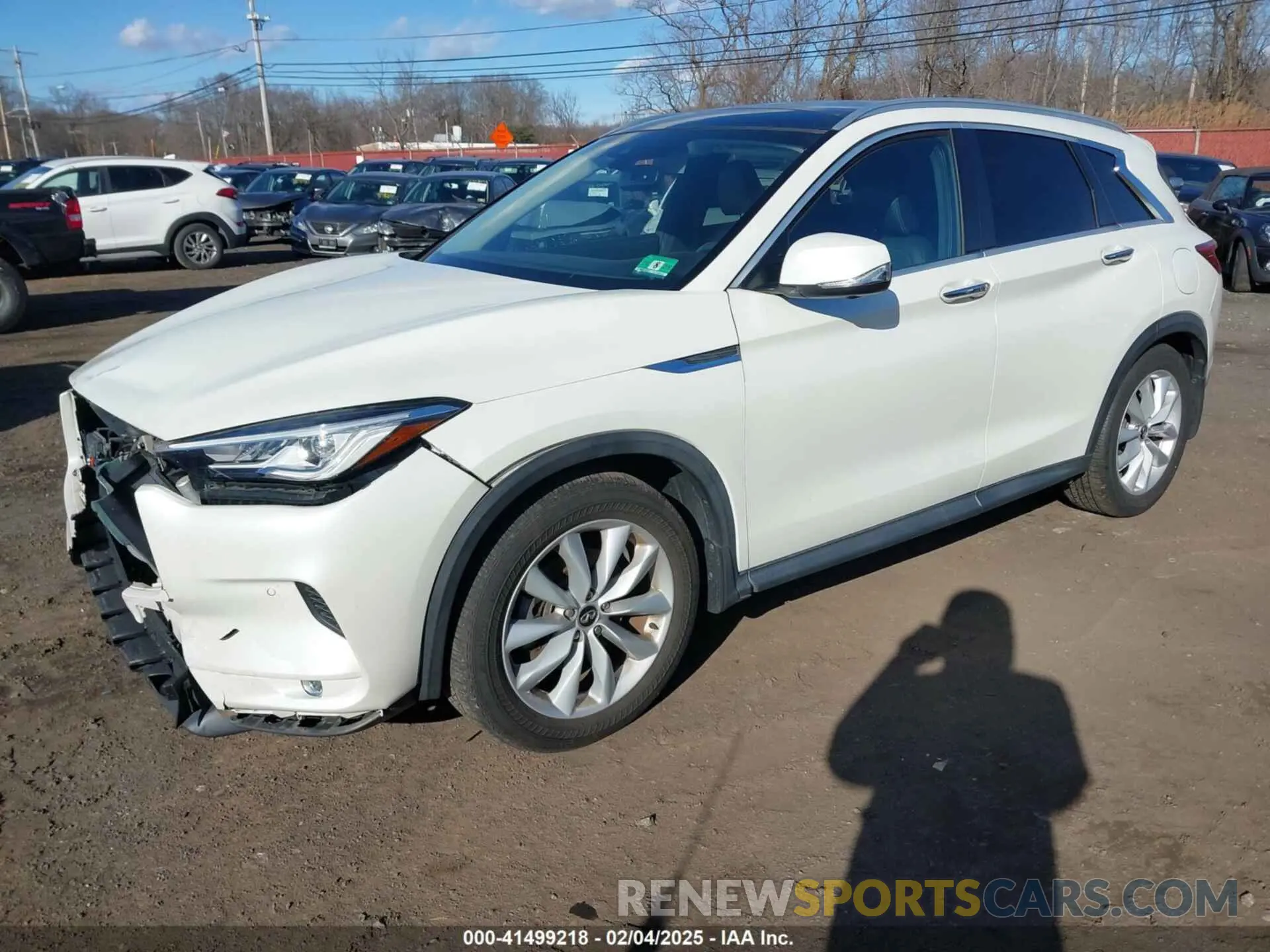 2 Photograph of a damaged car 3PCAJ5M3XKF111873 INFINITI QX50 2019