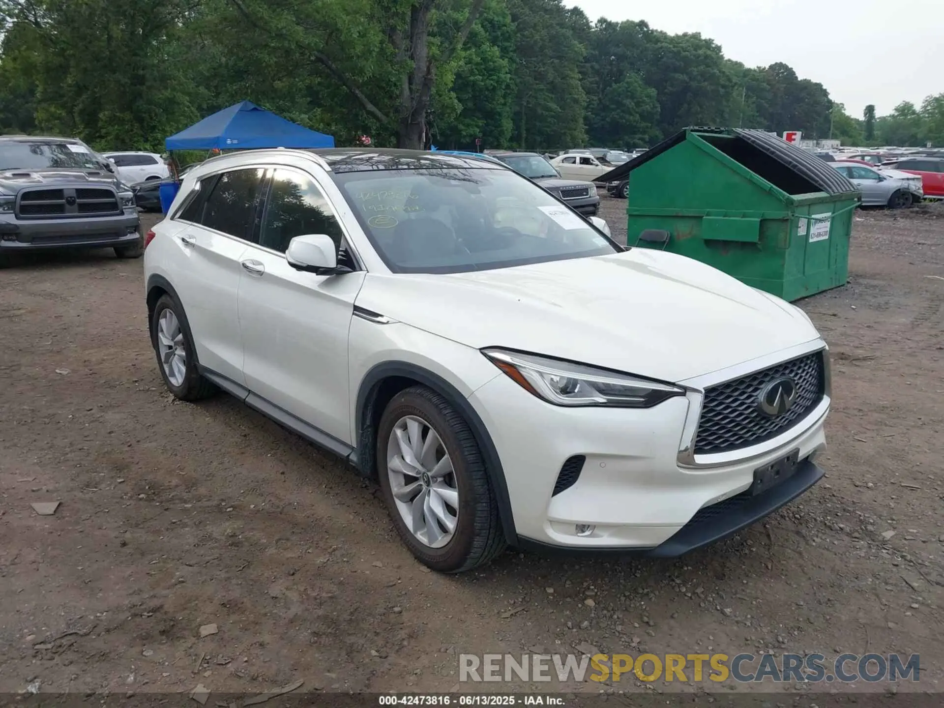 1 Photograph of a damaged car 3PCAJ5M3XKF121741 INFINITI QX50 2019
