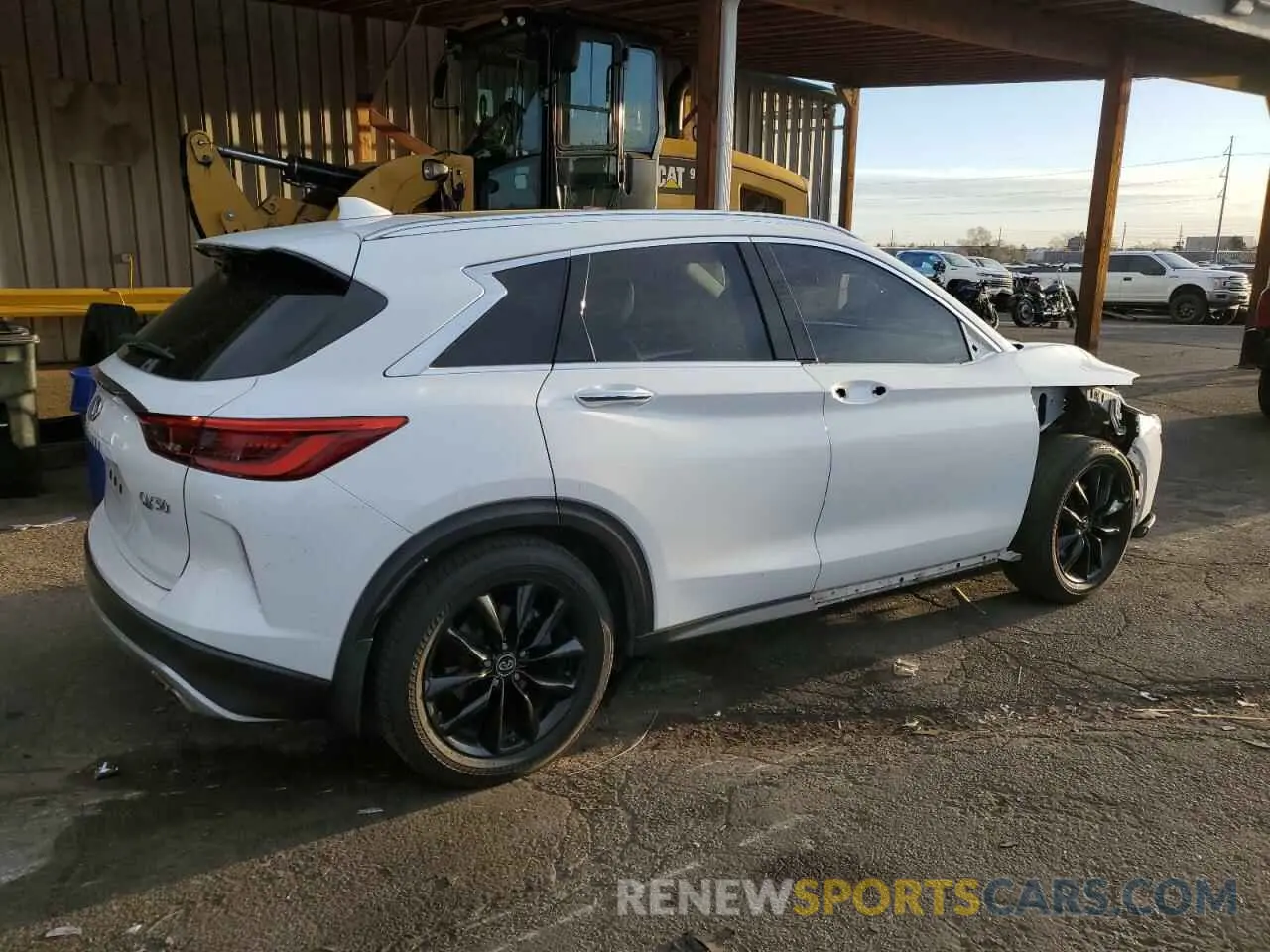 3 Photograph of a damaged car 3PCAJ5M3XKF123473 INFINITI QX50 2019