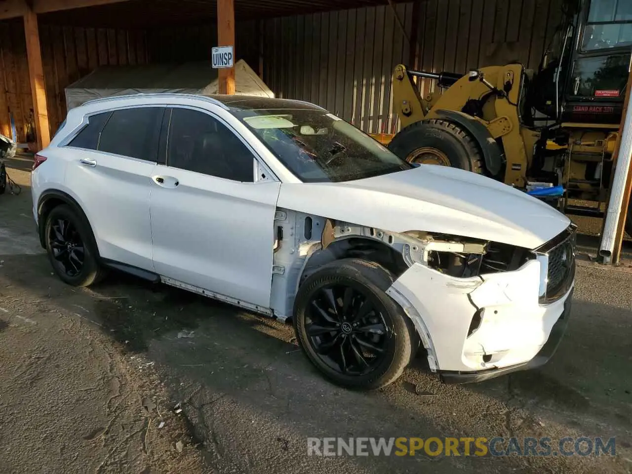 4 Photograph of a damaged car 3PCAJ5M3XKF123473 INFINITI QX50 2019