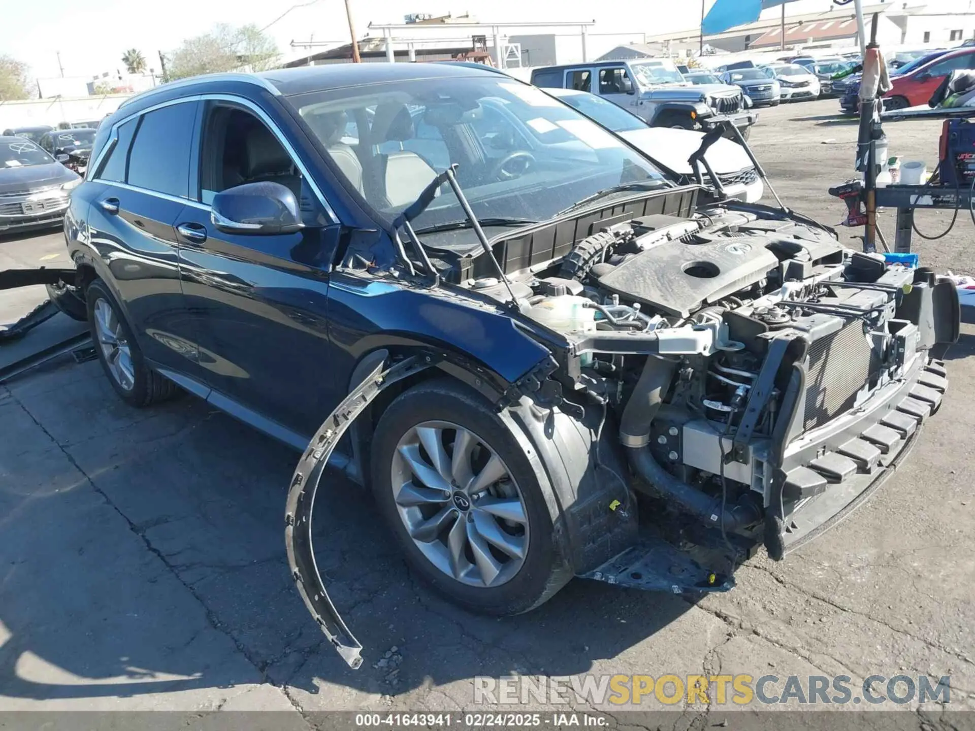 1 Photograph of a damaged car 3PCAJ5M13LF107535 INFINITI QX50 2020