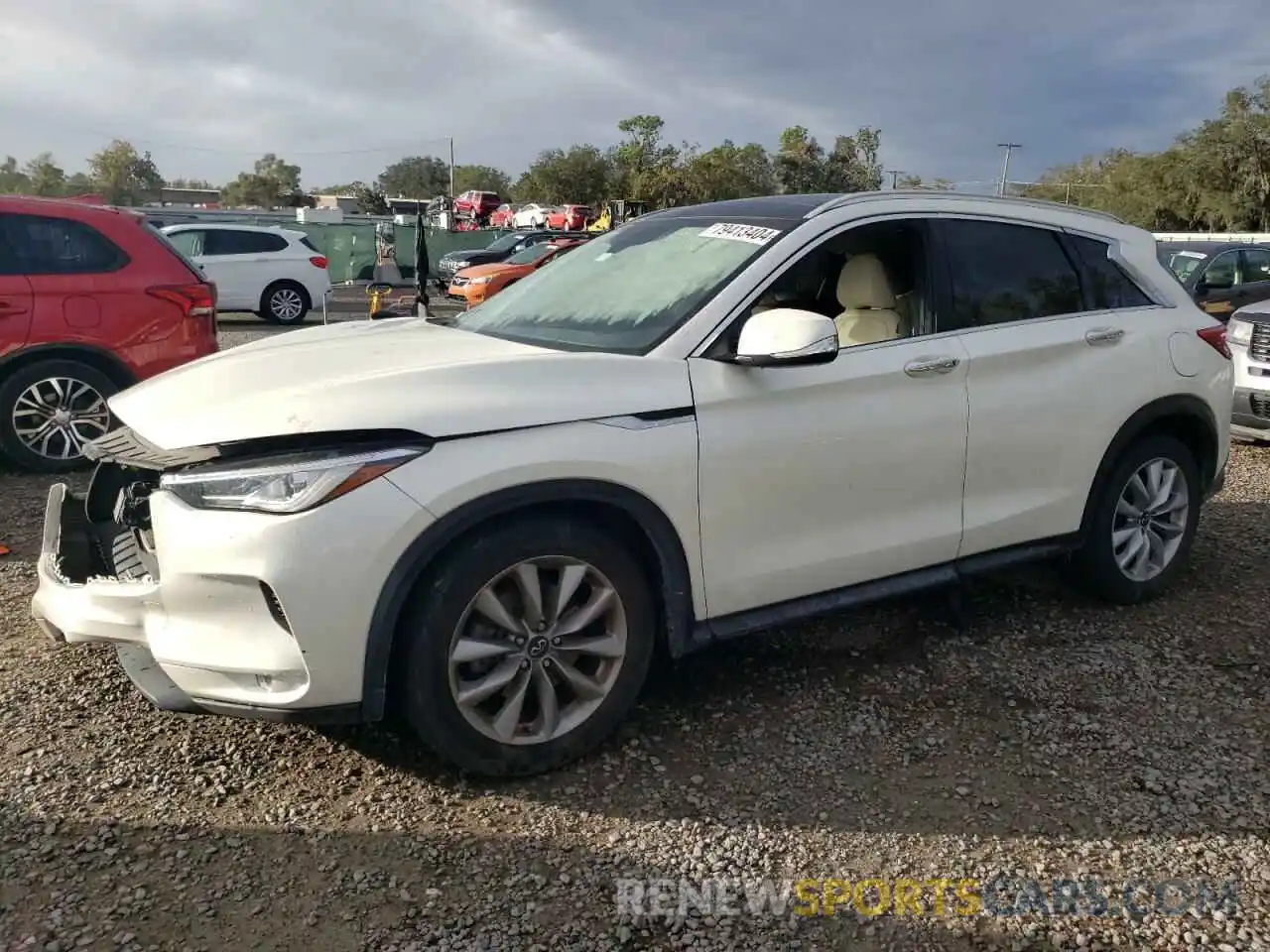 1 Photograph of a damaged car 3PCAJ5M13LF109821 INFINITI QX50 2020