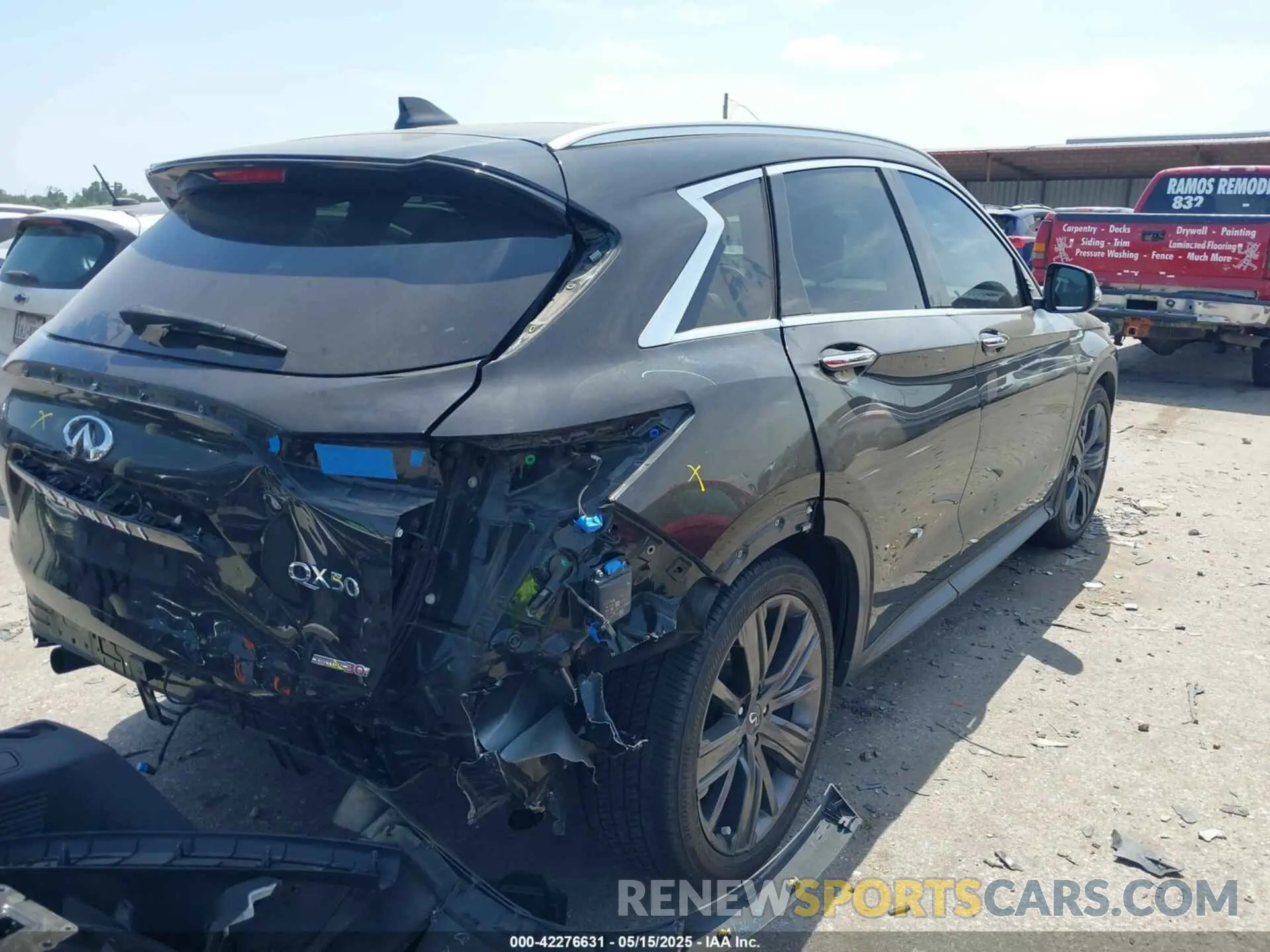 4 Photograph of a damaged car 3PCAJ5M13LF111018 INFINITI QX50 2020