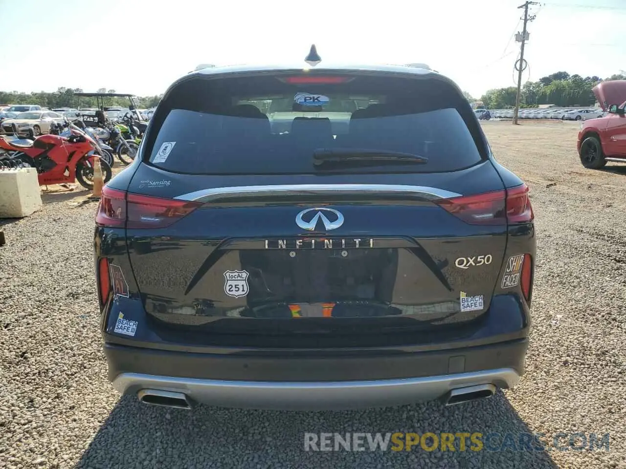 6 Photograph of a damaged car 3PCAJ5M14LF101985 INFINITI QX50 2020